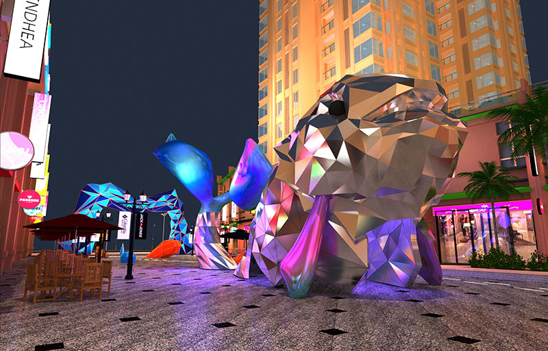 商业街区户外美陈艺术景观小品摆件